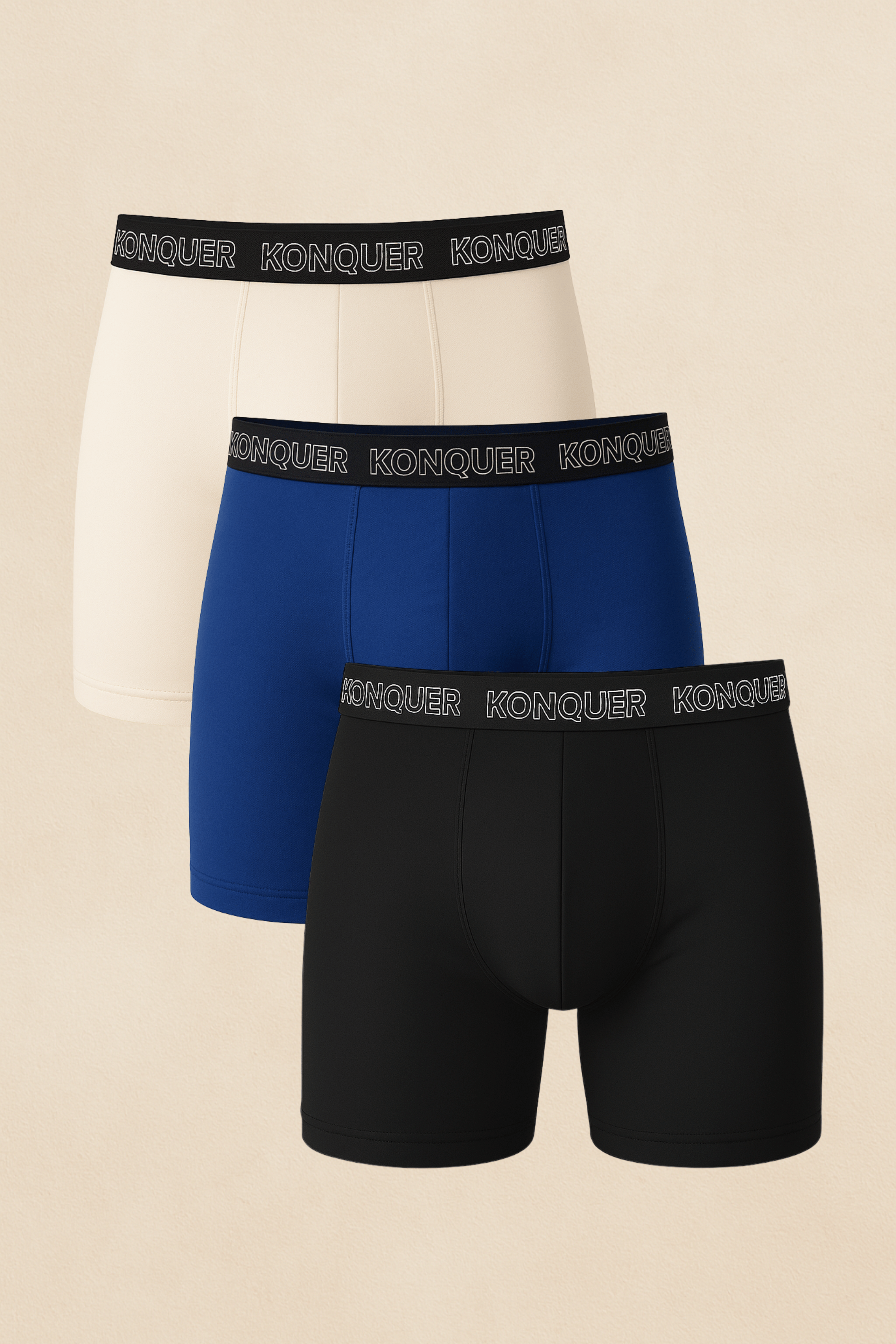 Konquer AirGlide Boxer Brief – Tencel®, 3-pakning